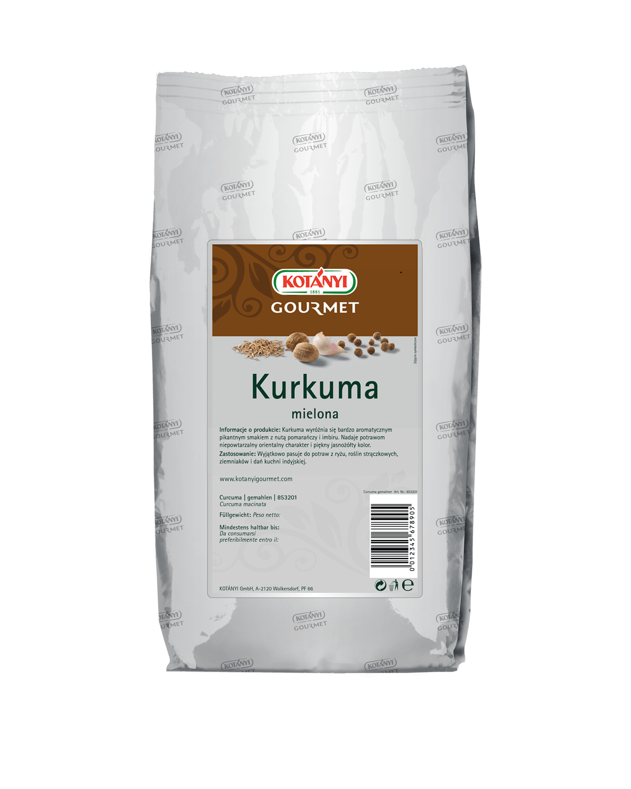 853201 Kurkuma Mielona 1kg Bag Pl